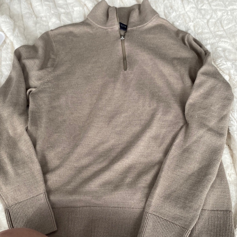 Grayish j crew quarter zip